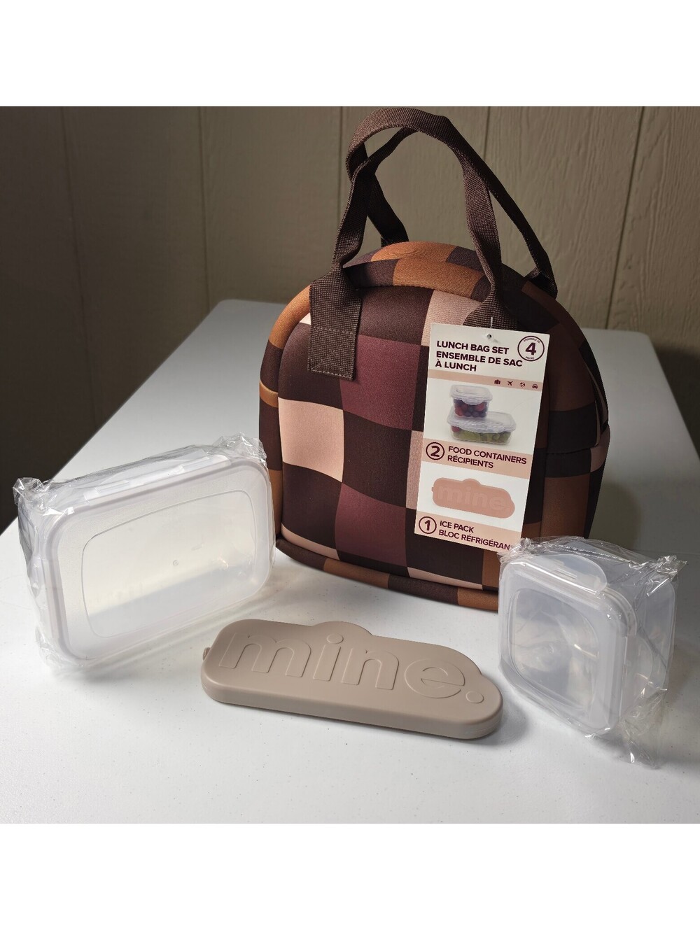 Mine Lunch Bag Set with Food Containers and Ice Pack